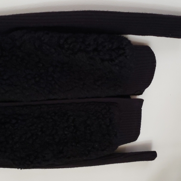 Banana Republic wool & faux fur zip up sweater, ribbed sweater, women size small - Picture 4 of 6